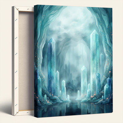Ensemble de 1 tableau sur toile « Grotte de cristal »