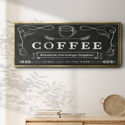 «Coffee Everyday», toile encadrée