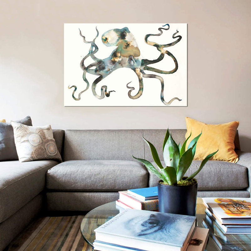Octo par Laura Van Horne - impression sans cadre, H 26 po x l 40 po x P 1,5 po, Pas de tapis, Toile tendue