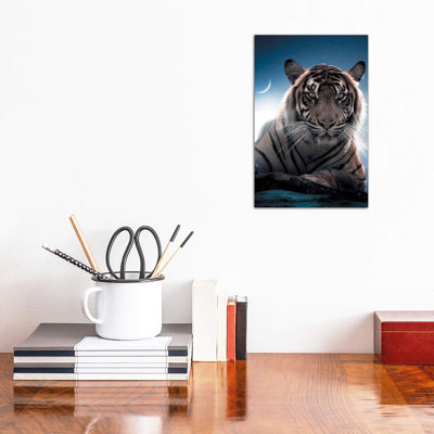 Tiger Moon 1 Piece Wrapped Canvas Wall Art