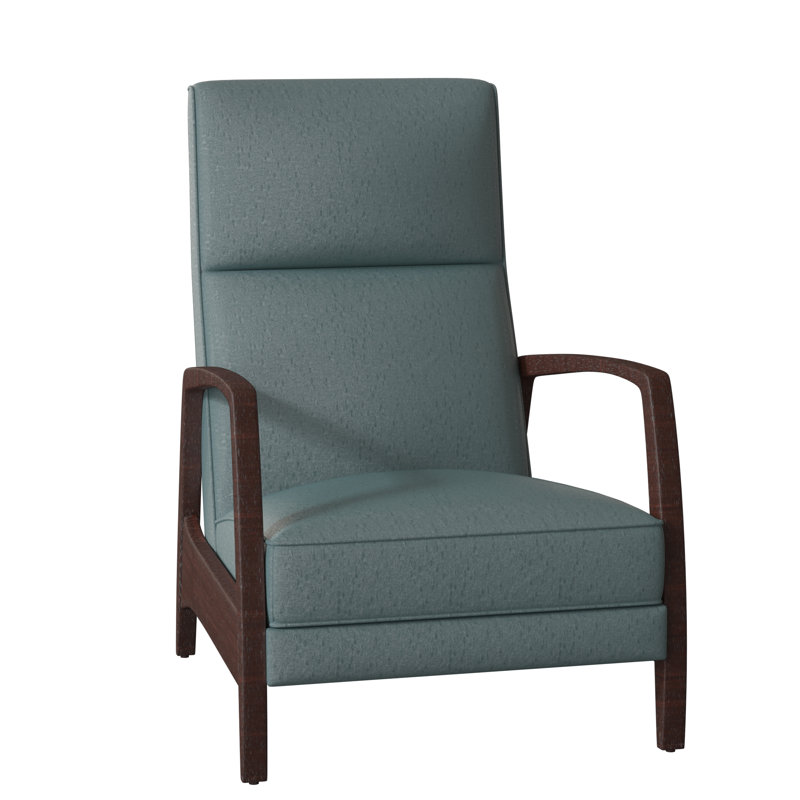 Ansleigh 28.25" Wide Genuine Leather Manual Standard Recliner, Espresso, 1181 Pearl