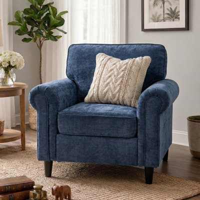 Luelle Upholstered Rolled Arm Accent Chair