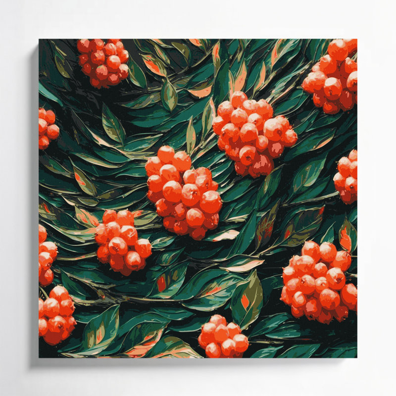 «Fruit Buffalo Berry», art mural sur toile, H 12 po x l 12 po
