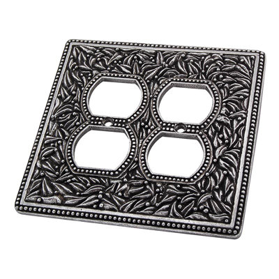 San Michele Patterned 2 - Gang Duplex Outlet Jumbo Wall Plate