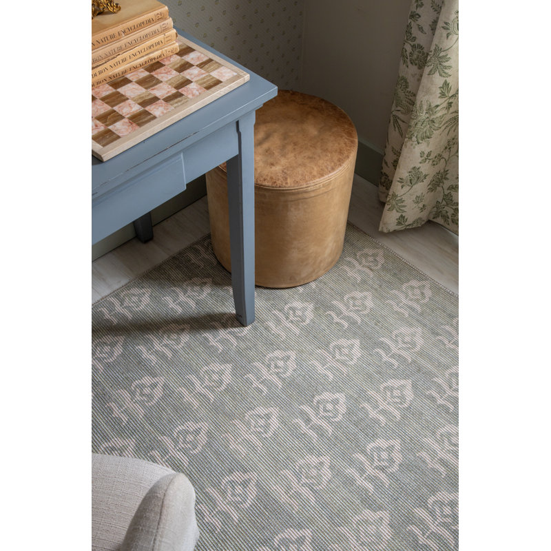 Jenni Yolo Home x Livabliss Flora Rug, Rectangle 6'7" x 9', Powder Blue/Ivory
