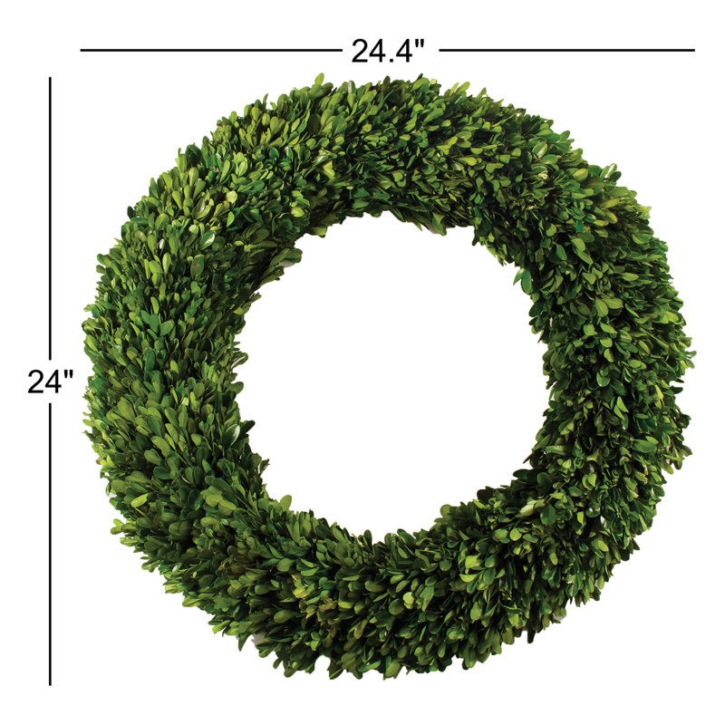 Boxwood Wreath, 24" H x 24.4" W x 4.7" D