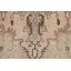 Tapis décoratif en laine beige noué à la main des années 1960 en laine de conception unique 6 pi x 9 pi 1 po