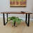 Modern Brown 40" Bench with Sturdy Metal Frame