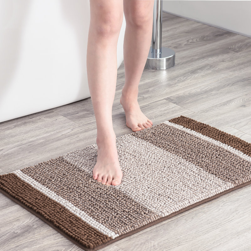 Tapis pour salle de bain Gradient Cationic Chenille, Brun, L 16 po x L 24 po