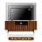 102.3'' Brown Entertainment Center With Bookshelves For 55 Inch Tv, Mid Century Modern Wood 55.1" Walnut Finish TV Console Table With Relief Panel And Glass Display Cabinet With Lights Set Media Console For Living Room Bedroom-345264731