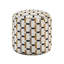 Repose-pieds cylindrique à usages multiples avec tissu jacquard, base antidérapante et bourre robuste pour les sièges ou les repose-pieds.