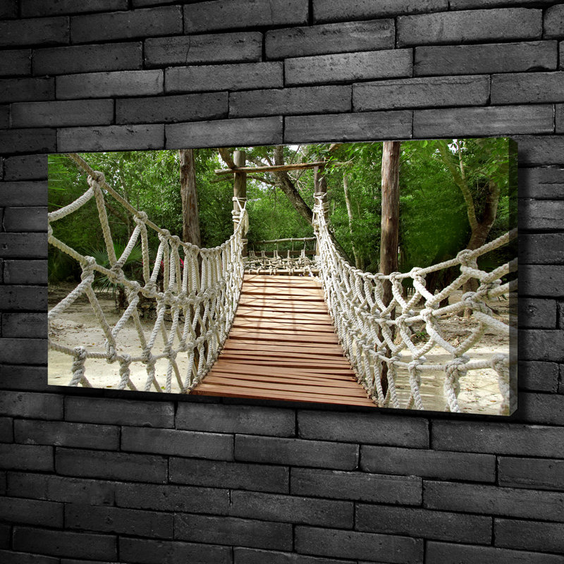 Rope Bridge - Print, 50cm H x 100cm W x 2cm D, Canvas