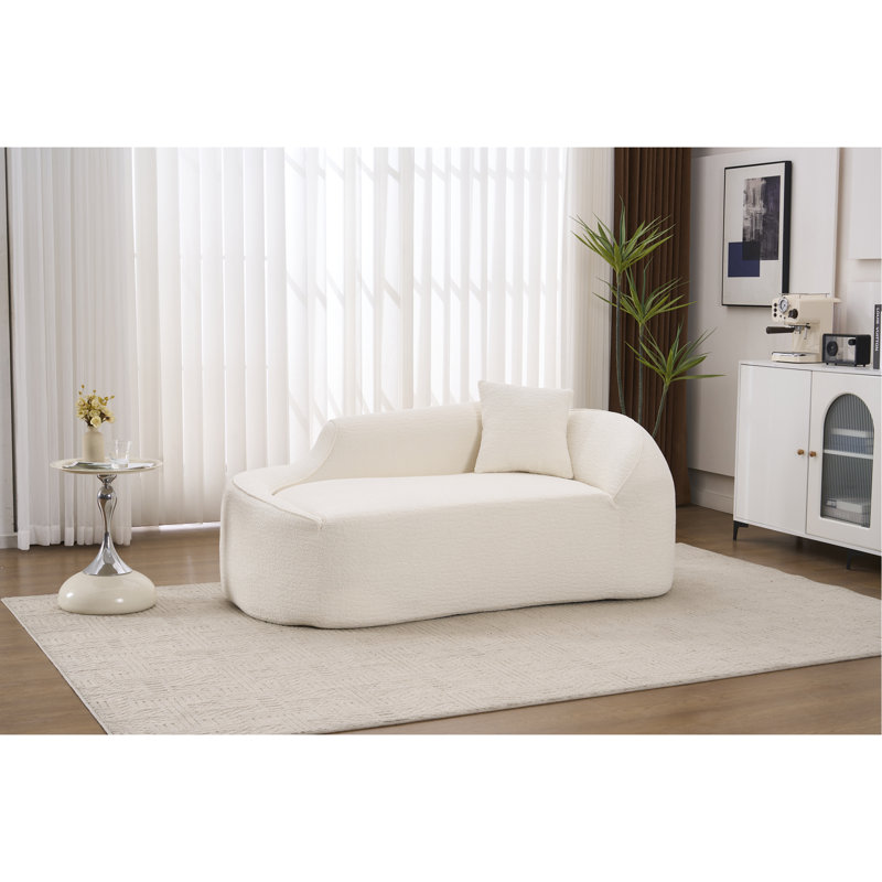Méridienne courbée Compression, Chenille blanc laiteux