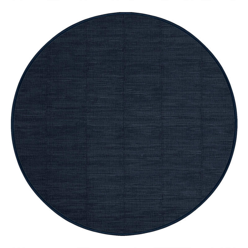 Machine Washable Solid Gray Area Rug, Round 3'