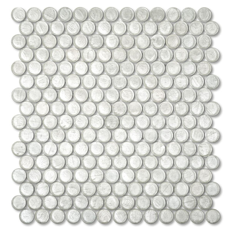 562 6/8" Barrels Glass Mosaic, Light Gray