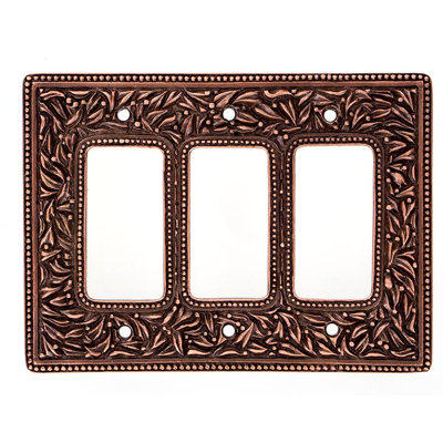 San Michele Patterned 3 - Gang Combination Plate Jumbo Combination Wall Plate