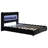 Upholstered Platform Bed with LED Headboard