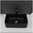 19"X15" Black Ceramic Rectangular Vessel Bathroom Sink