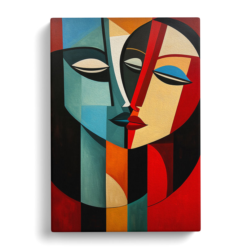 Two Women In Love Constructivism - Print, 50cm H x 35cm W x 3cm D