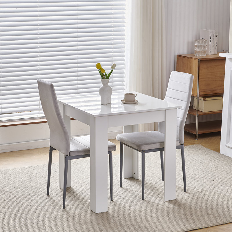 Dining Set, Grey Velvet Line Chairs#2