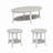 Contemporary Oval Wood Shelf 3-Piece Coffee Table Set