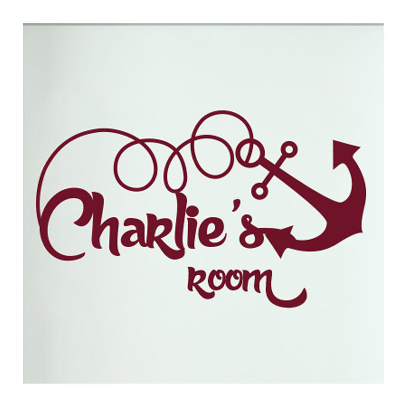 Nautical & Beach Wall Decal, Yes, Burgundy