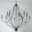 Lustre à niveaux 12 lumières façon bougie