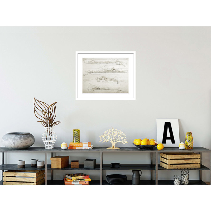 Frank Lloyd Wright Home & amp; «Studio Taliesin II Spring Green WI» par Frank Lloyd Wright, impression giclée encadrée