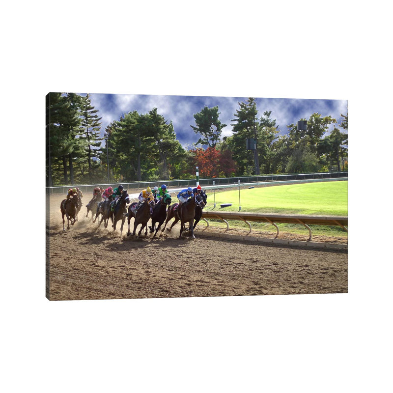 At The Race Track - Wrapped Canvas Print, 152.5 cm H x 101.5 cm W