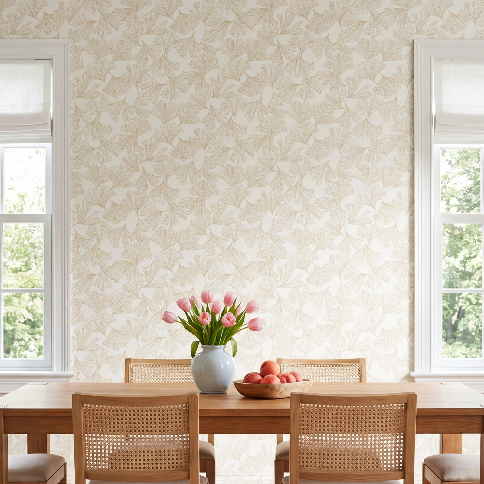Almerton Modern Floral Wallpaper, Gold