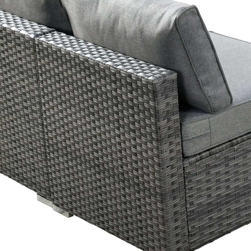 Ensemble de conversation modulaire en rotin Aliva, H 76 cm x l 51 cm