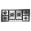 ILVE Professional Plus II 48 inch Built-In Gas Cooktop with Total Black Brass Burners, in Stainless Steel (6 Sealed Burners)-771629883
