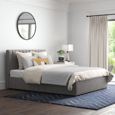 Cletus Upholstered Metal Platform Storage Bed
