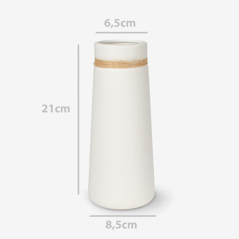 Ceramic / Porcelain Table Vase, White