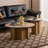 Size round coffee table combination