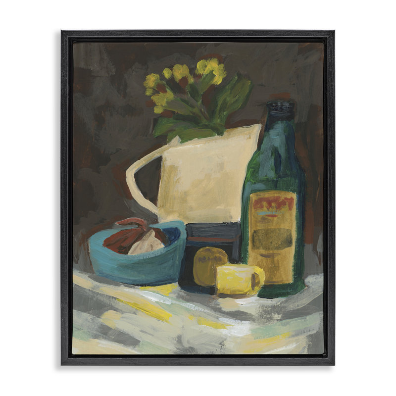 Impression sur toile "Impression de nature morte" encadrée par June Erica Vess, Cadre flottant noir de jais