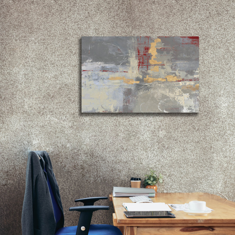 «Missing You Red C» par Silvia Vassileva, art mural sur toile, H 12 po x l 18 po x P 0,75 po