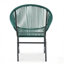 Ensemble de chaises d'extérieur en osier, rotin PE bleu sarcelle et structure en fer durable, sièges élégants et résistants aux intempéries pour deux-741745243