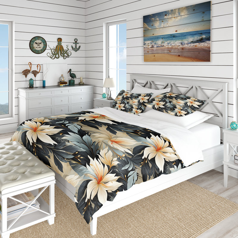 Ensemble de housse de couette monochrome Mirage, Housse de couette pour grand lit et 2 taies décor