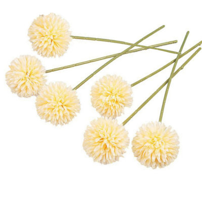 6 pièces bouquet de fleurs de chrysanthème artificiel hortensia en soie bouquet de mariage pour la maison jardin fête bureau café décoration
