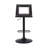 Adjustable Swivel Bar Stool with Mixed Material Design