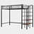 Twin Size Metal Loft Bed With Storage Stairs-473906689