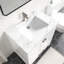Ensemble de meuble-lavabo autoportant 30 po Anvay en blanc mat avec plateau en marbre de Carrare-1348617328-1342386984