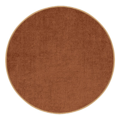 Tapis brun uni lavable à la machine
