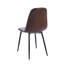 Chaises d'appoint Mid-Century modernes en similicuir lisse avec pieds en métal-1463446222