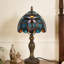 Lampe de table baroque en verre coloré 14,7 po H, lampe de table de chevet décorative avec ampoules