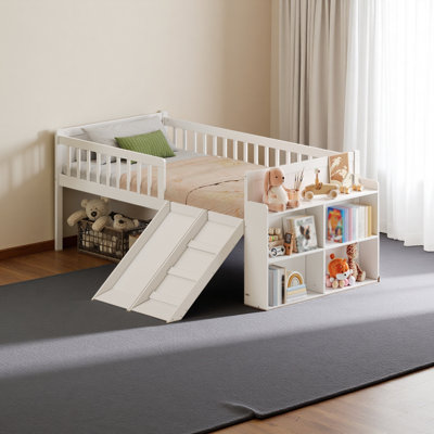 Structure de lit simple avec tablette de rangement