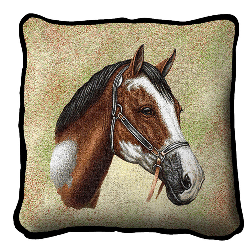 Coussin en coton Paint Horse