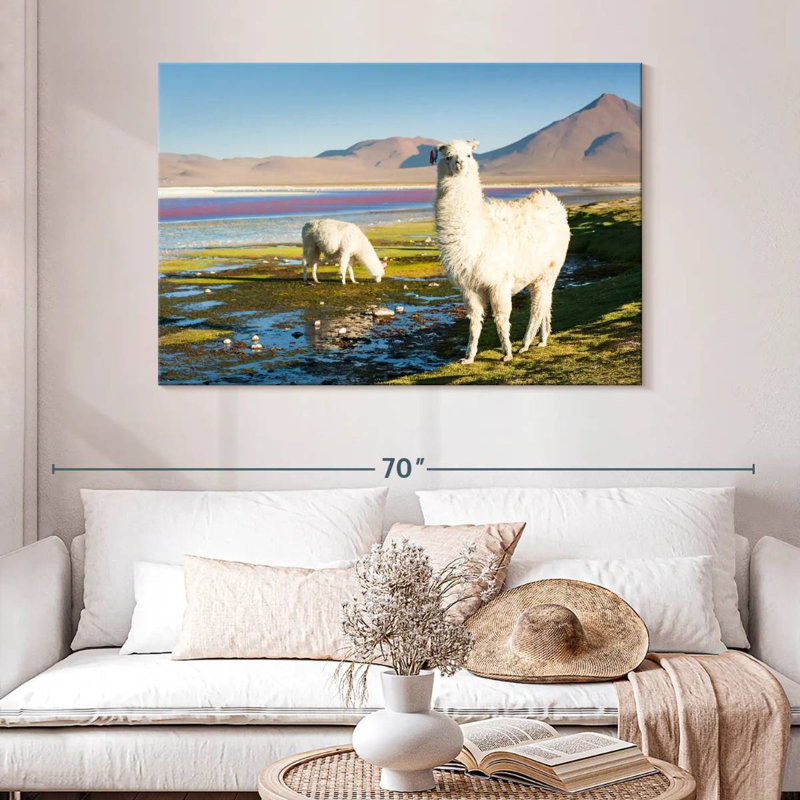 Brampt Laguna Colorada Alpacas, H 32 po x l 48 po