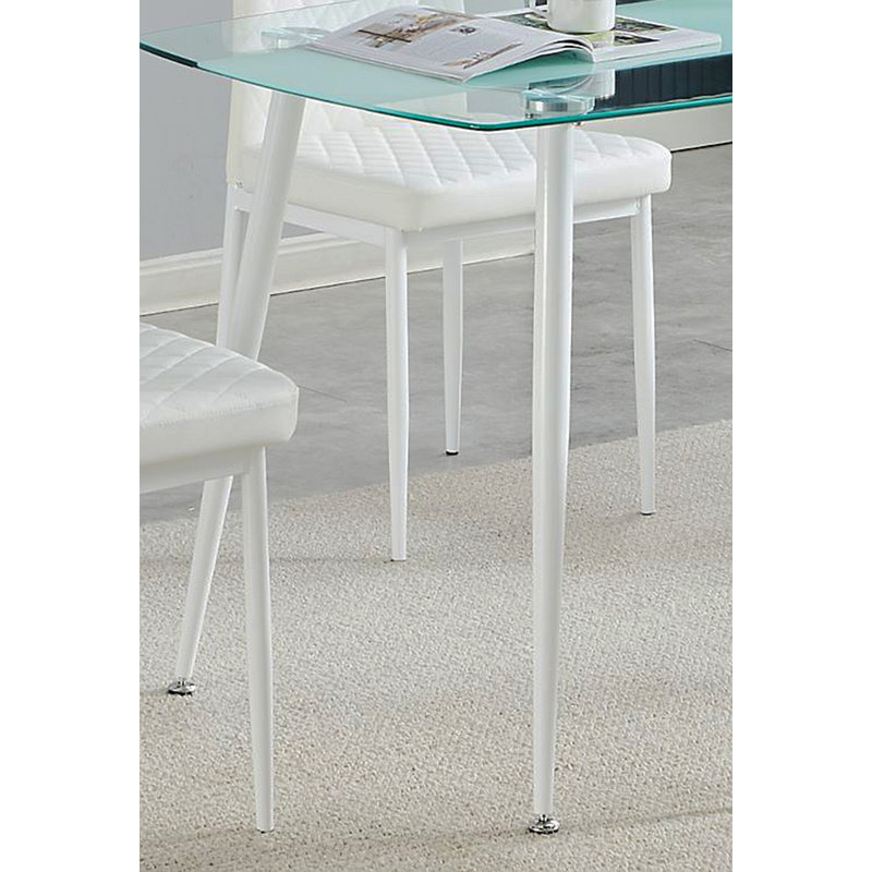 Blanc Astra 5 pièces, 5 pièces: table, 4 chaises, H 30 po x l 47 po x P 28 po